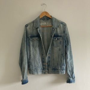 GAP | Small TALL Oversized Light Wash Denim Jacket with Pockets
